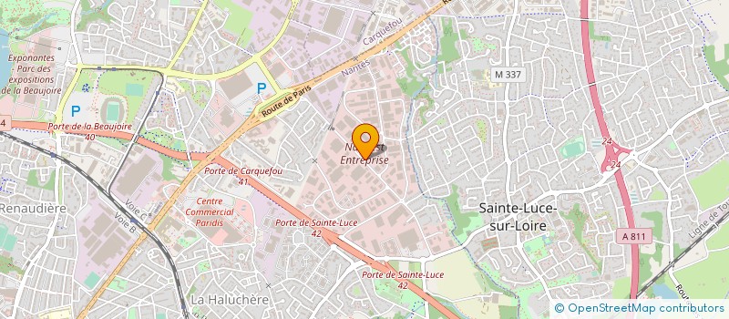 localisation de l'entreprise QUADRINOV AGENCEMENT à NANTES