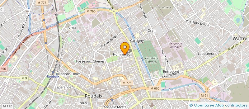 localisation de l'entreprise QUADRIPLUS  ROUBAIX