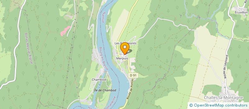 localisation de l'entreprise QUADRIS EN BETON  SERRIERES-SUR-AIN