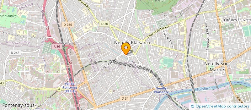 localisation de l'entreprise QUADRO CAB  NEUILLY-PLAISANCE