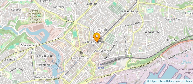 localisation de l'entreprise QUADRUPLE A à BREST