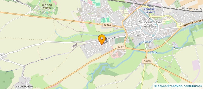 localisation de l'entreprise QUADS KARTS LOISIRS  VERNEUIL D'AVRE ET D'ITON