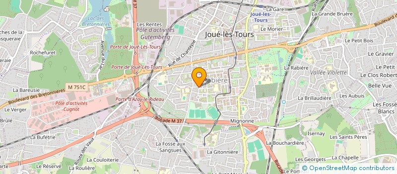 localisation de l'entreprise QUADSTER  JOUE-LES-TOURS