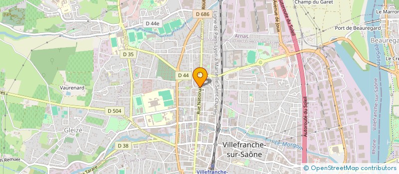 localisation de l'entreprise QUAI 154 à VILLEFRANCHE-SUR-SAONE