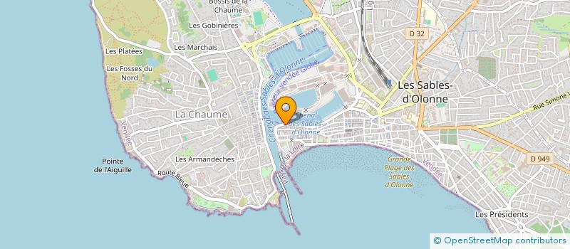 localisation de l'entreprise QUAI 21 à LES SABLES D'OLONNE