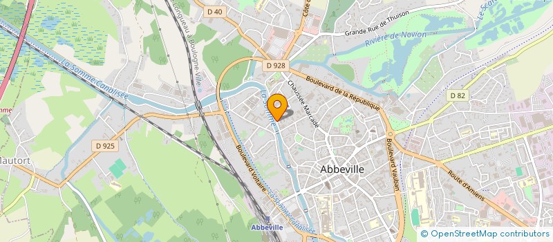 localisation de l'entreprise QUAI 22 à ABBEVILLE