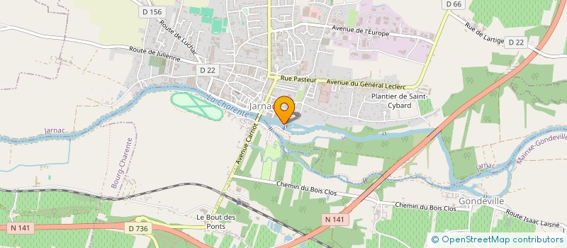 localisation de l'entreprise QUAI 3 à JARNAC