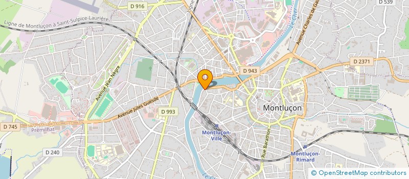 localisation de l'entreprise QUAI 37 à MONTLUCON