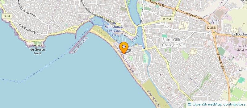 localisation de l'entreprise QUAI 54 à SAINT-GILLES-CROIX-DE-VIE
