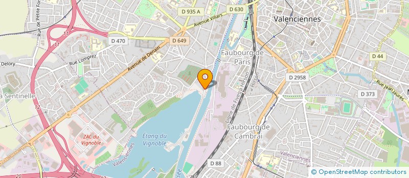 localisation de l'entreprise QUAI 70 à VALENCIENNES