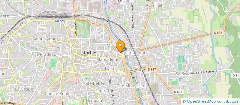 localisation de l'entreprise QUAI DE L'ADOUR  TARBES