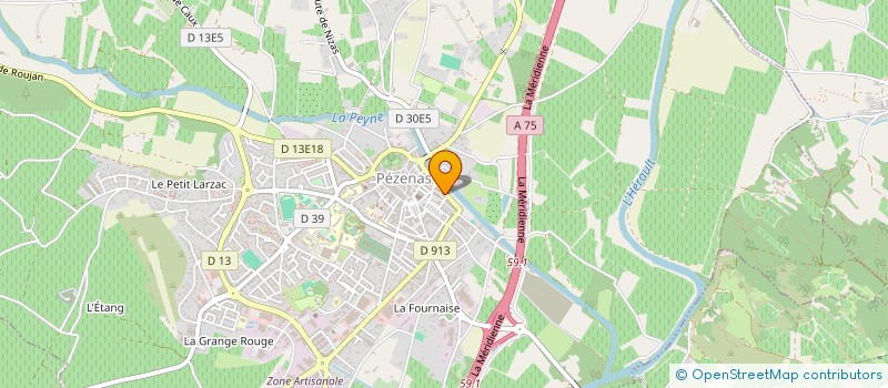 localisation de l'entreprise QUAI DE LA TAMARISSIERE  PEZENAS