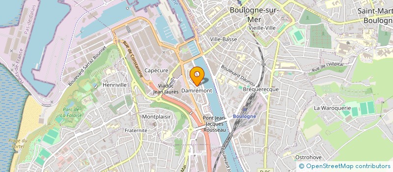 localisation de l'entreprise QUAI DES ARTS à BOULOGNE SUR MER
