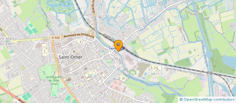 localisation de l'entreprise QUAI DES SALINES  SAINT-OMER