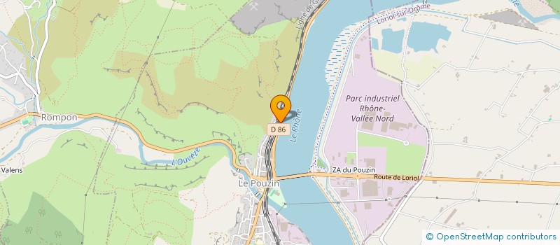 localisation de l'entreprise QUAI DU RHONE  LE POUZIN