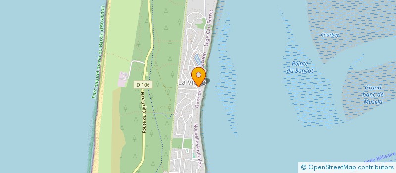 localisation de l'entreprise QUAI OUEST  LEGE-CAP-FERRET