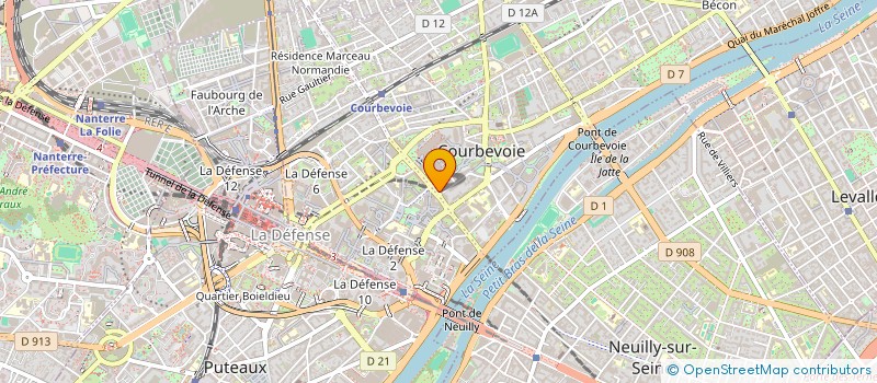 localisation de l'entreprise QUAI OUEST  COURBEVOIE