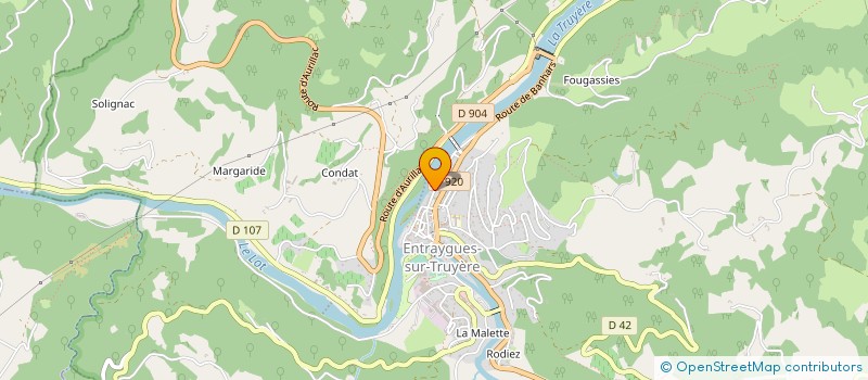 localisation de l'entreprise QUAI SUD  ENTRAYGUES-SUR-TRUYERE