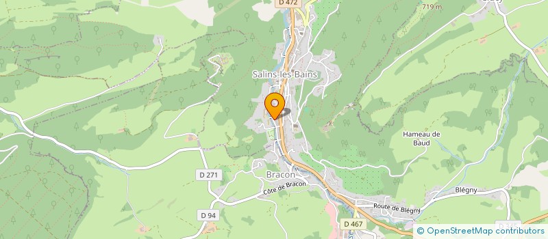 localisation de l'entreprise QUAI VALETTE  SALINS-LES-BAINS