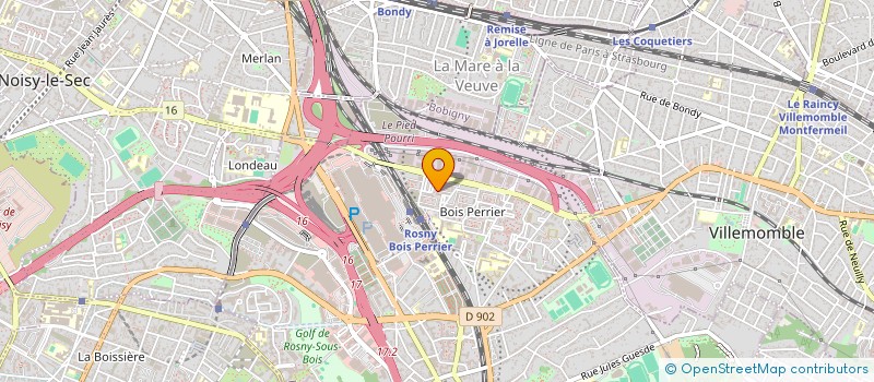 localisation de l'entreprise QUALI-AMV  ROSNY-SOUS-BOIS