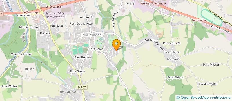 localisation de l'entreprise QUALI COURTAGE GUINGAMP  PLOUMAGOAR