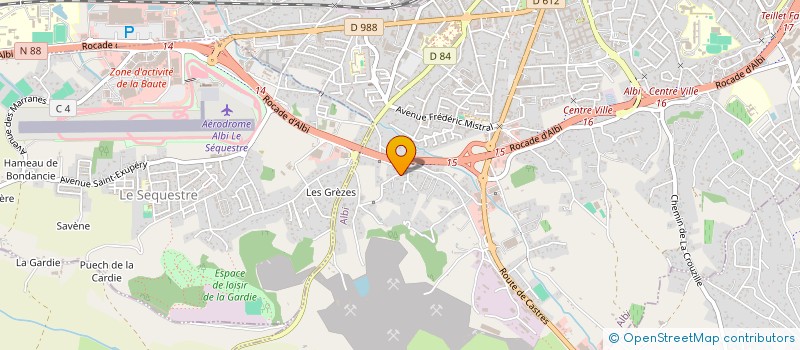 localisation de l'entreprise QUALI-GOUDRONNAGE à ALBI