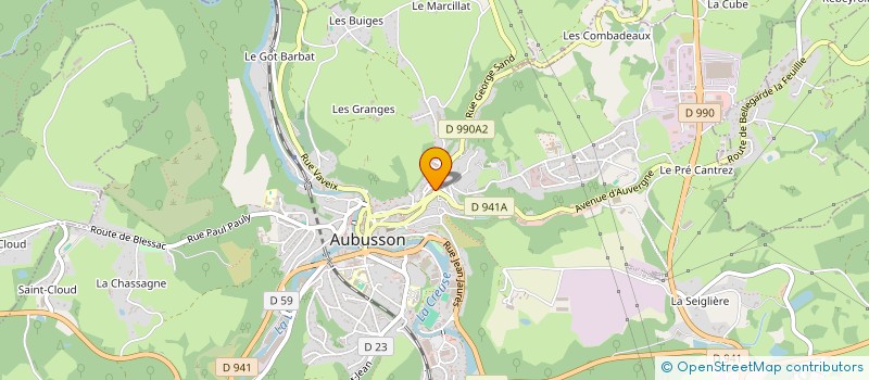 localisation de l'entreprise QUALI IMMO à AUBUSSON