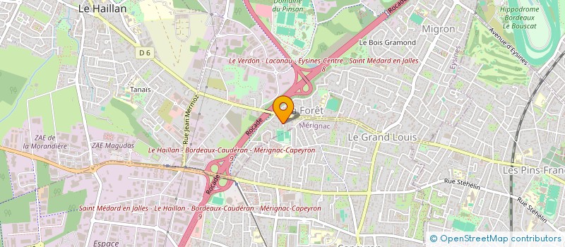 localisation de l'entreprise QUALI'MENUISERIE à EYSINES