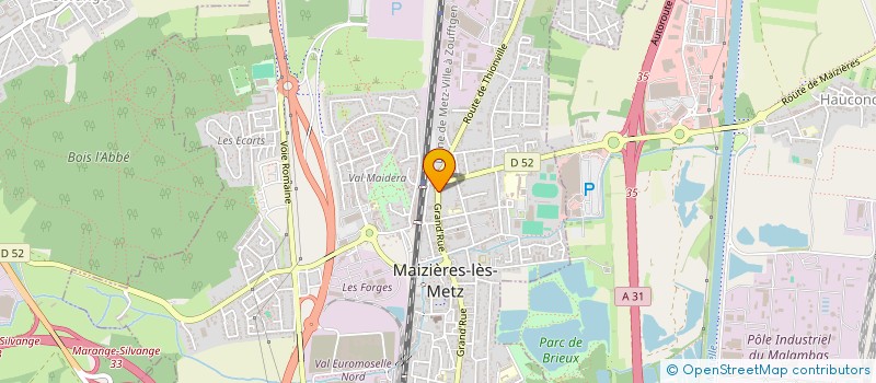 localisation de l'entreprise QUALI-PEINTURE57  MAIZIERES-LES-METZ