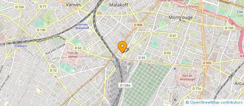 localisation de l'entreprise QUALI V COMMUNICATION- RECHERCHE ET FORMATION  MONTROUGE