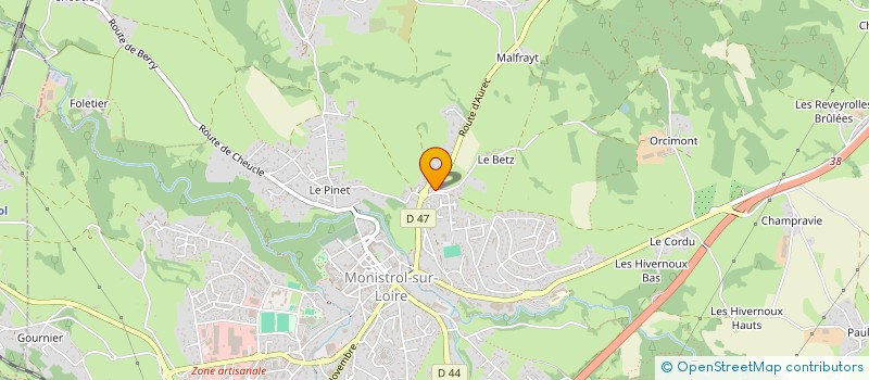 localisation de l'entreprise QUALICHROMIE 43  MONISTROL-SUR-LOIRE