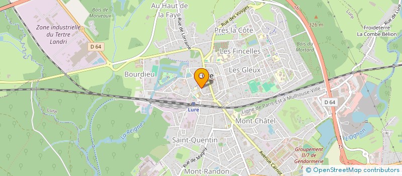 localisation de l'entreprise QUALICOURTAGE LUXEUIL  LURE