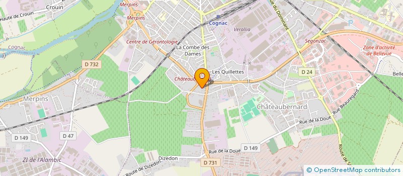 localisation de l'entreprise QUALID'EAU à CHATEAUBERNARD