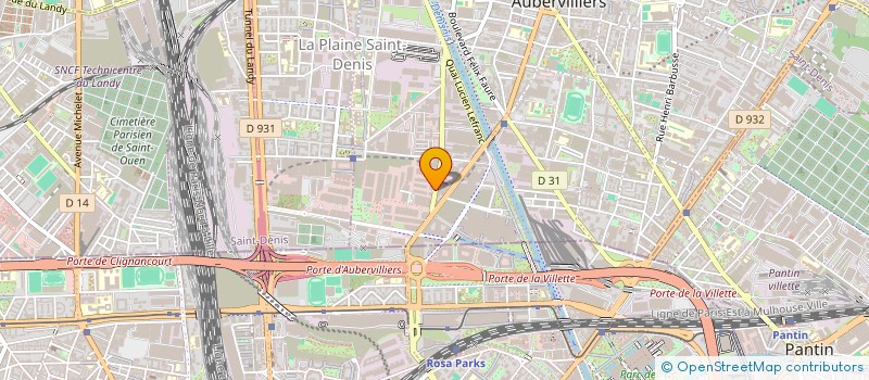 localisation de l'entreprise QUALIDATA à AUBERVILLIERS