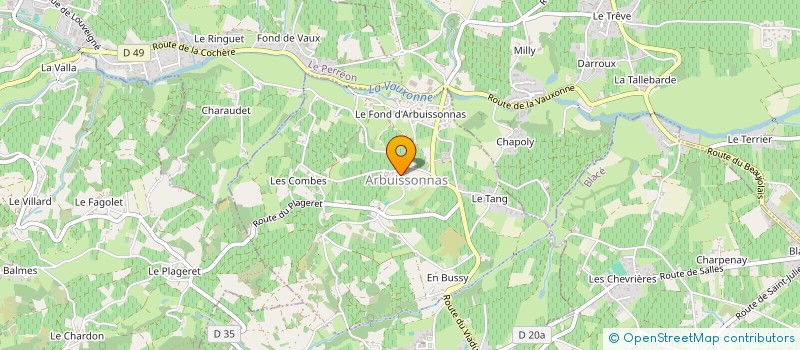 localisation de l'entreprise QUALIDEC  SALLES-ARBUISSONNAS-EN-BEAUJOLAIS