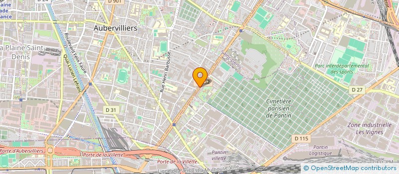 localisation de l'entreprise QUALIGAZ EVONIA à AUBERVILLIERS