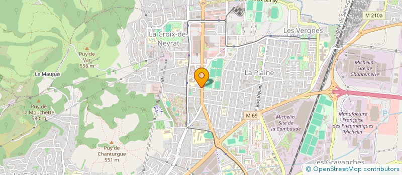 localisation de l'entreprise QUALIMAT à CLERMONT-FERRAND