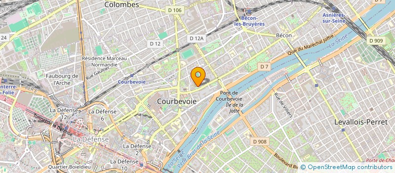 localisation de l'entreprise QUALIMERAPROD à COURBEVOIE
