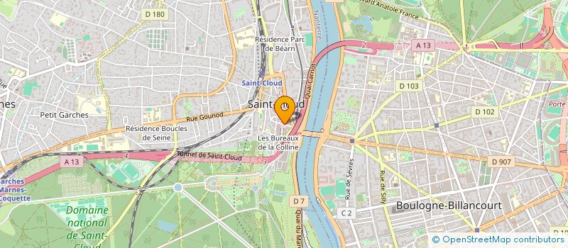 localisation de l'entreprise QUALIOP à SAINT-CLOUD