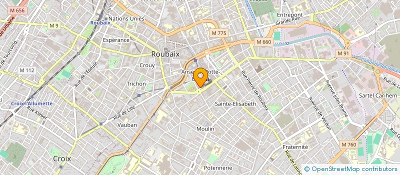 localisation de l'entreprise QUALIPAC SARL à ROUBAIX