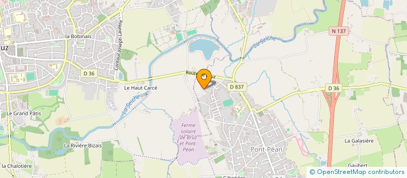 localisation de l'entreprise QUALIPOSE ETANCHEITE  PONT-PEAN