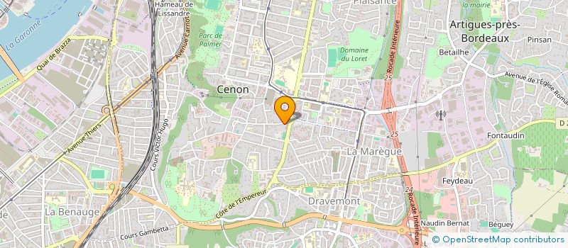 localisation de l'entreprise QUALISO à CENON