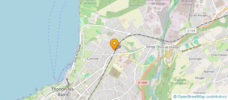 localisation de l'entreprise QUALIT'AIR SOLUTIONS à THONON-LES-BAINS