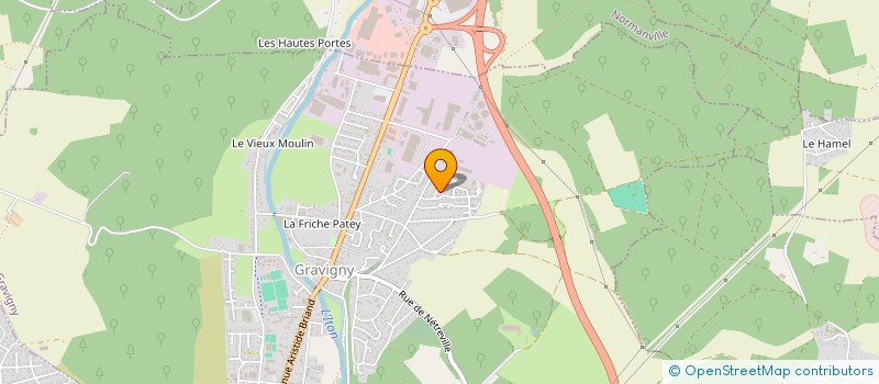 localisation de l'entreprise QUALITE 27 à GRAVIGNY