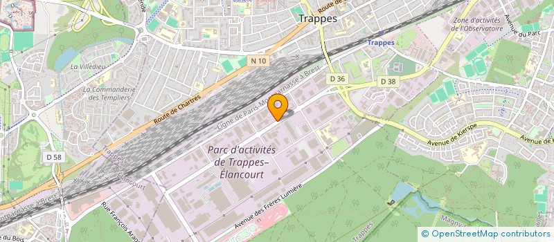 localisation de l'entreprise QUALITE METROLOGIE ESSAIS SERVICES à TRAPPES