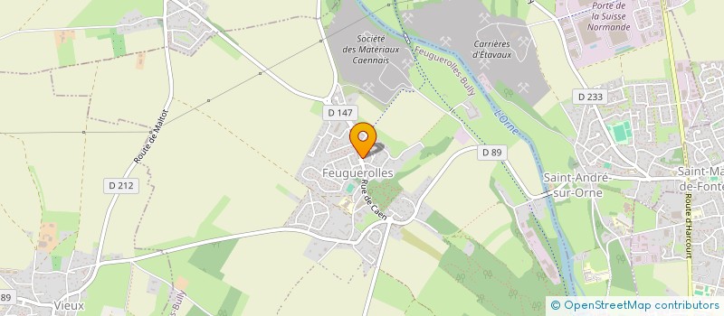 localisation de l'entreprise QUALITE SECURITE ENVIRONNEMENT FORMATION  FEUGUEROLLES-BULLY