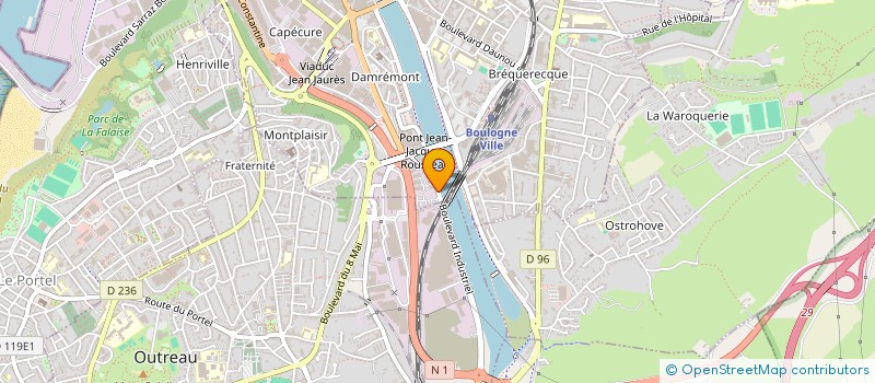 localisation de l'entreprise QUALITRAD à BOULOGNE-SUR-MER