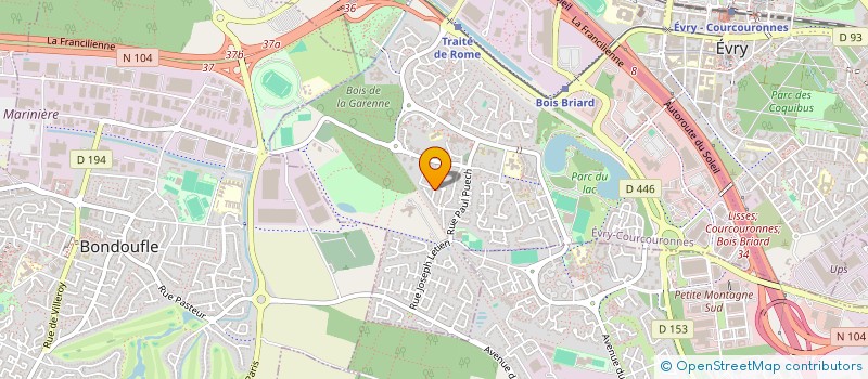 localisation de l'entreprise QUALITYLAB  EVRY-COURCOURONNES