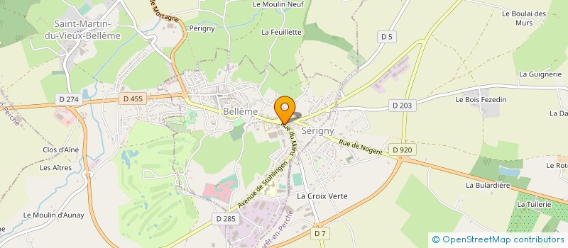 localisation de l'entreprise QUALIXPERTISE à BELLEME