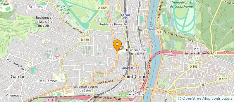 localisation de l'entreprise QUALNEO à SAINT-CLOUD